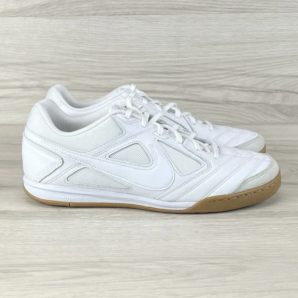 Nike Gato Shoes Mens Size 10 Indoor Soccer Futbol nby HQ6019-100 White Gum